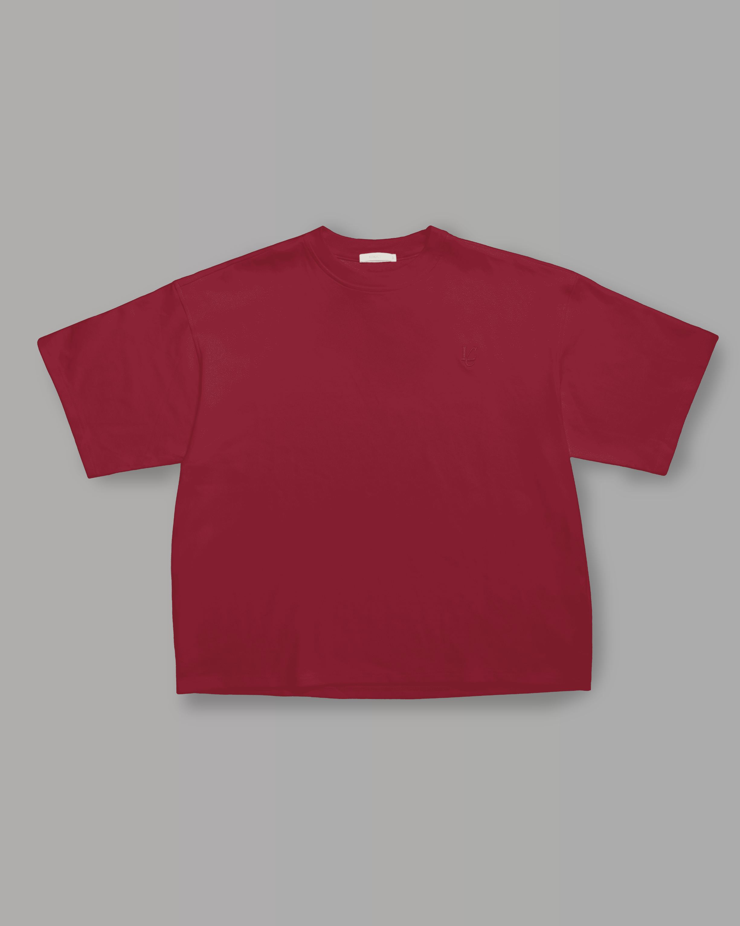 T-Shirt Over Strutturata - Bordeaux