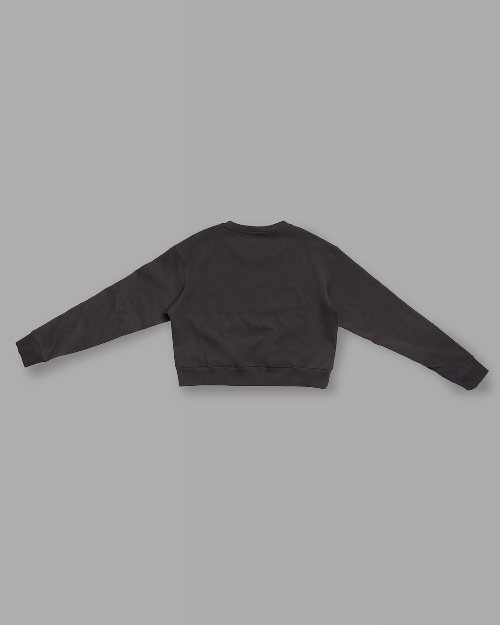 Felpa Crop Girocollo - Black