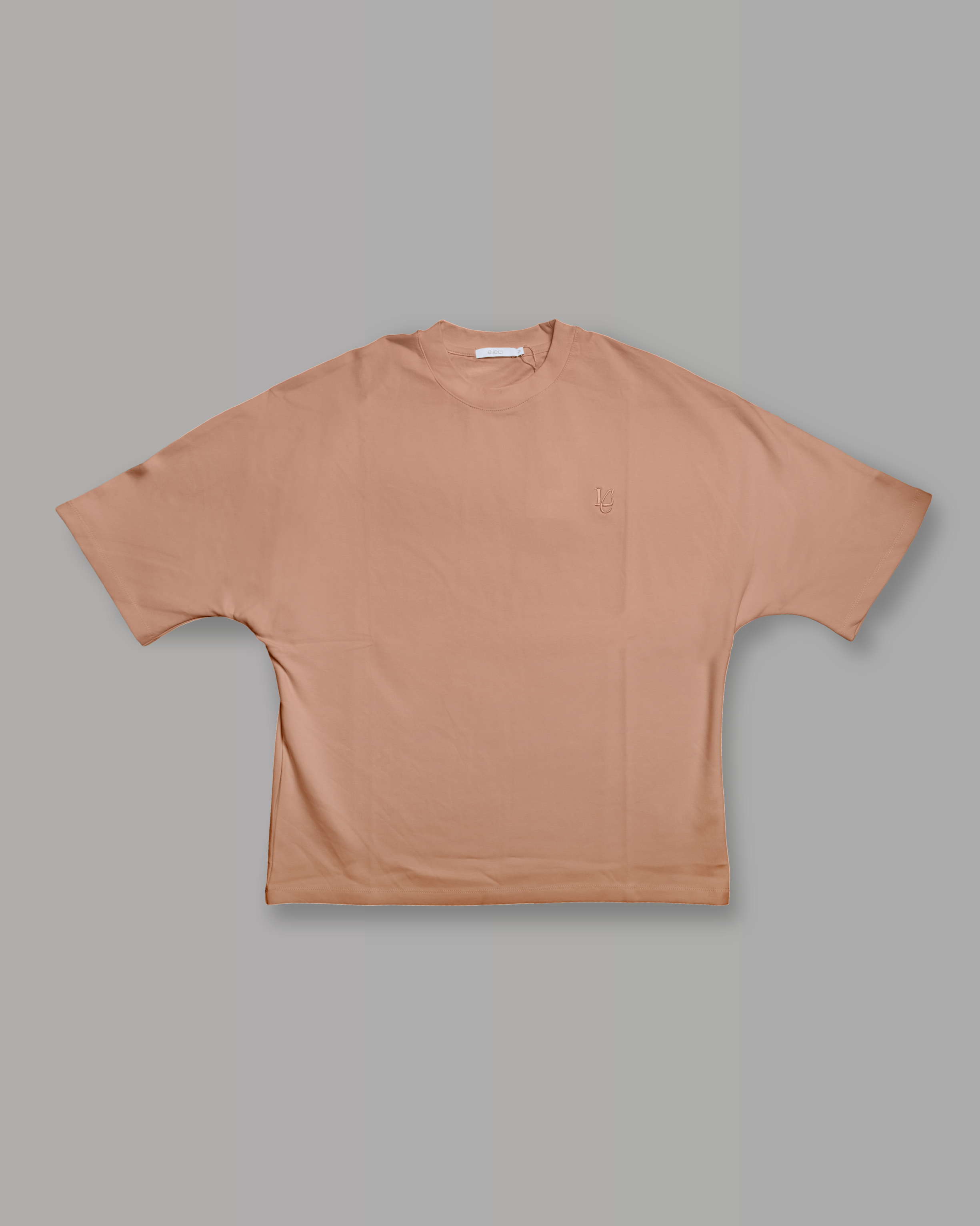 T-Shirt Over Strutturata - Caramel