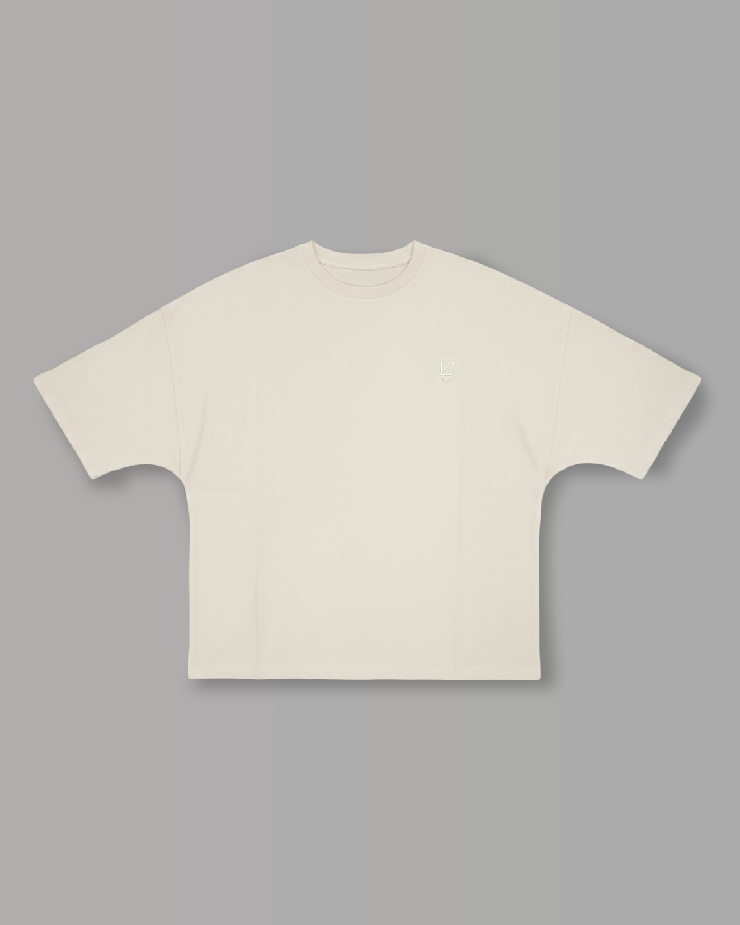 T-Shirt Over Strutturata - Crema