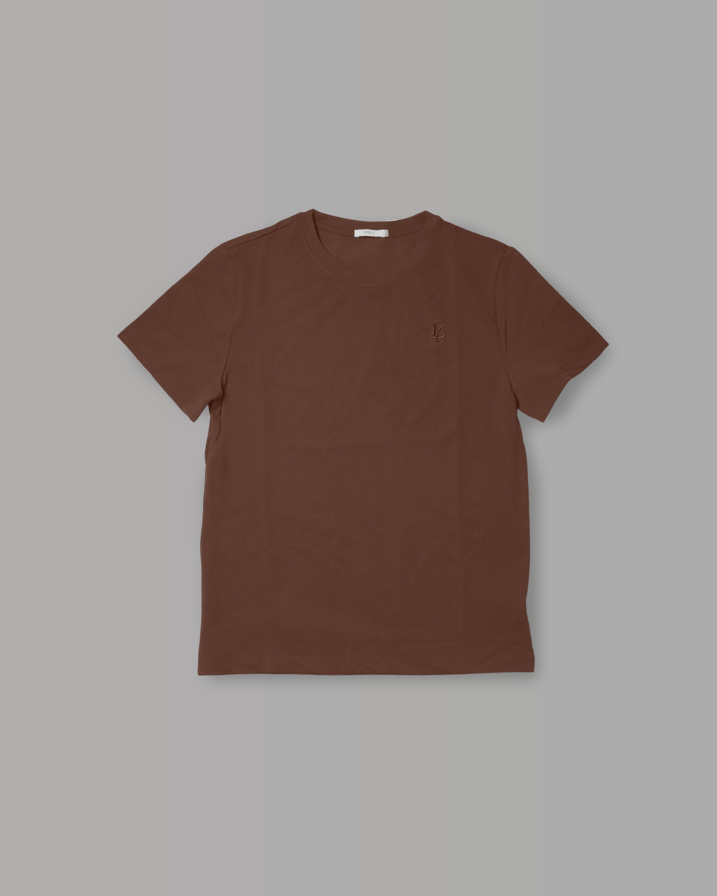 T-Shirt Regular in Pique - Cioccolato