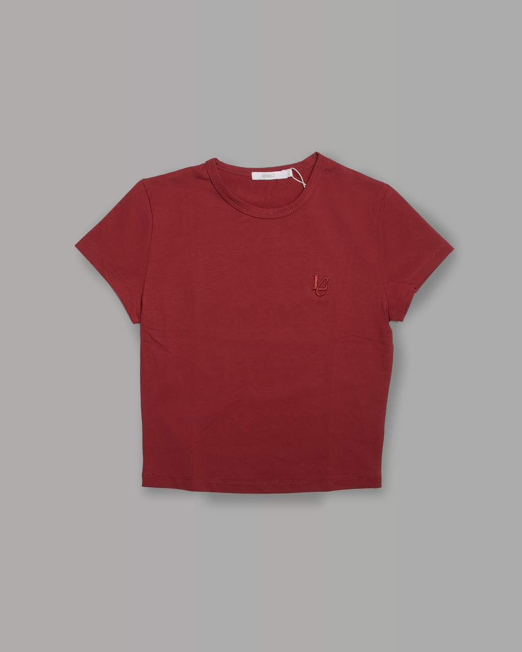 T-Shirt Top Crop - Bordeaux