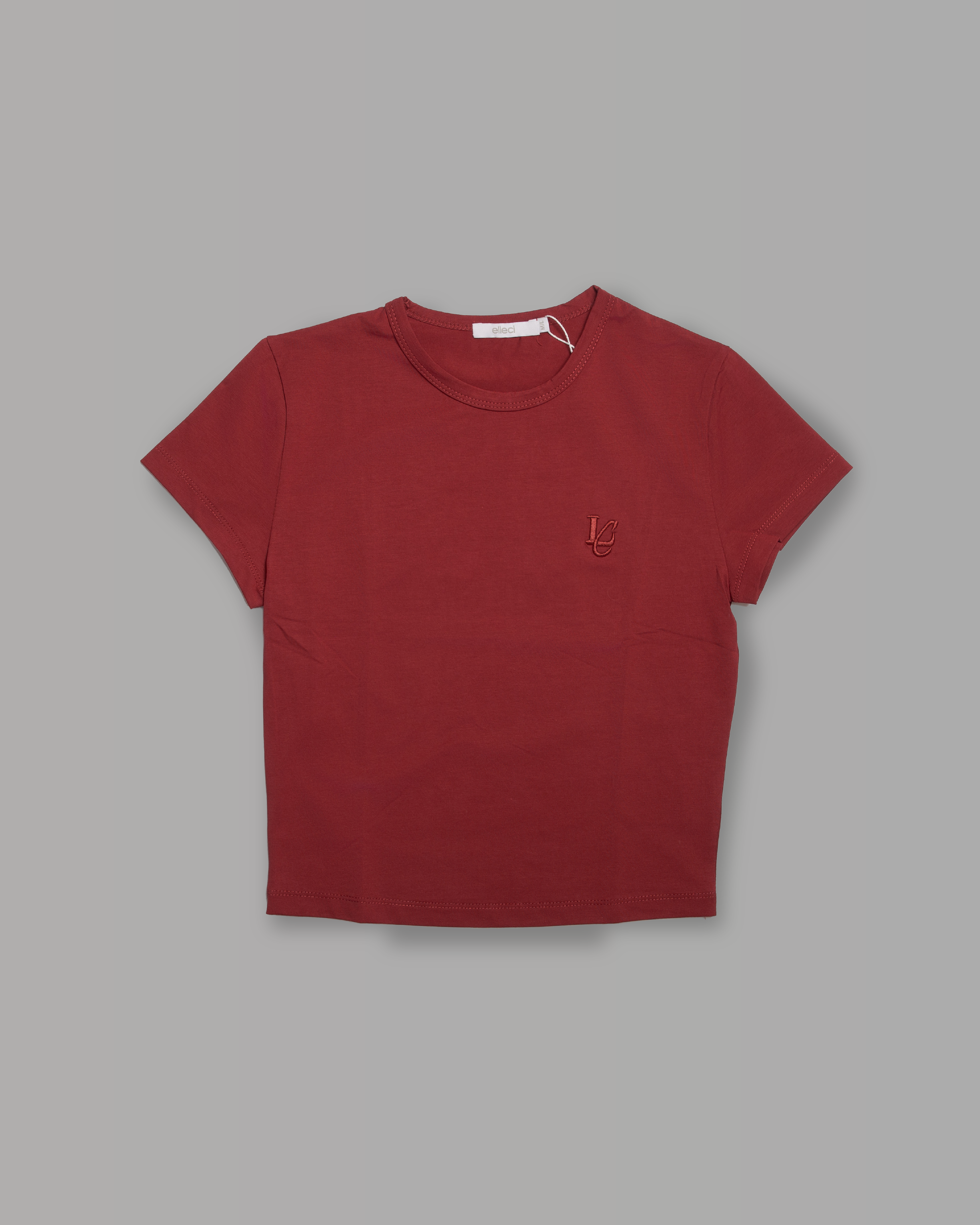 T-Shirt Top Crop - Bordeaux