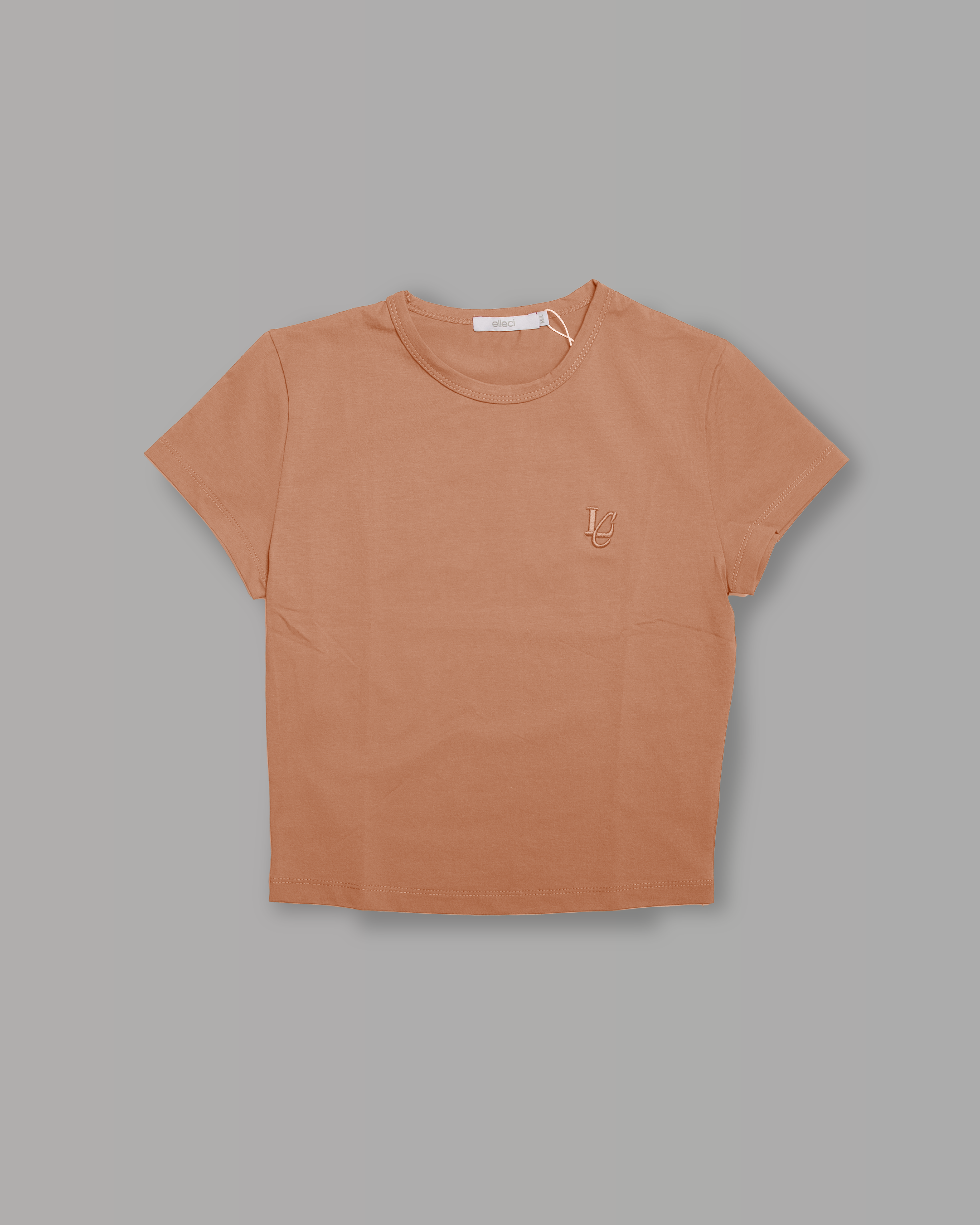 T-Shirt Top Crop - Caramel