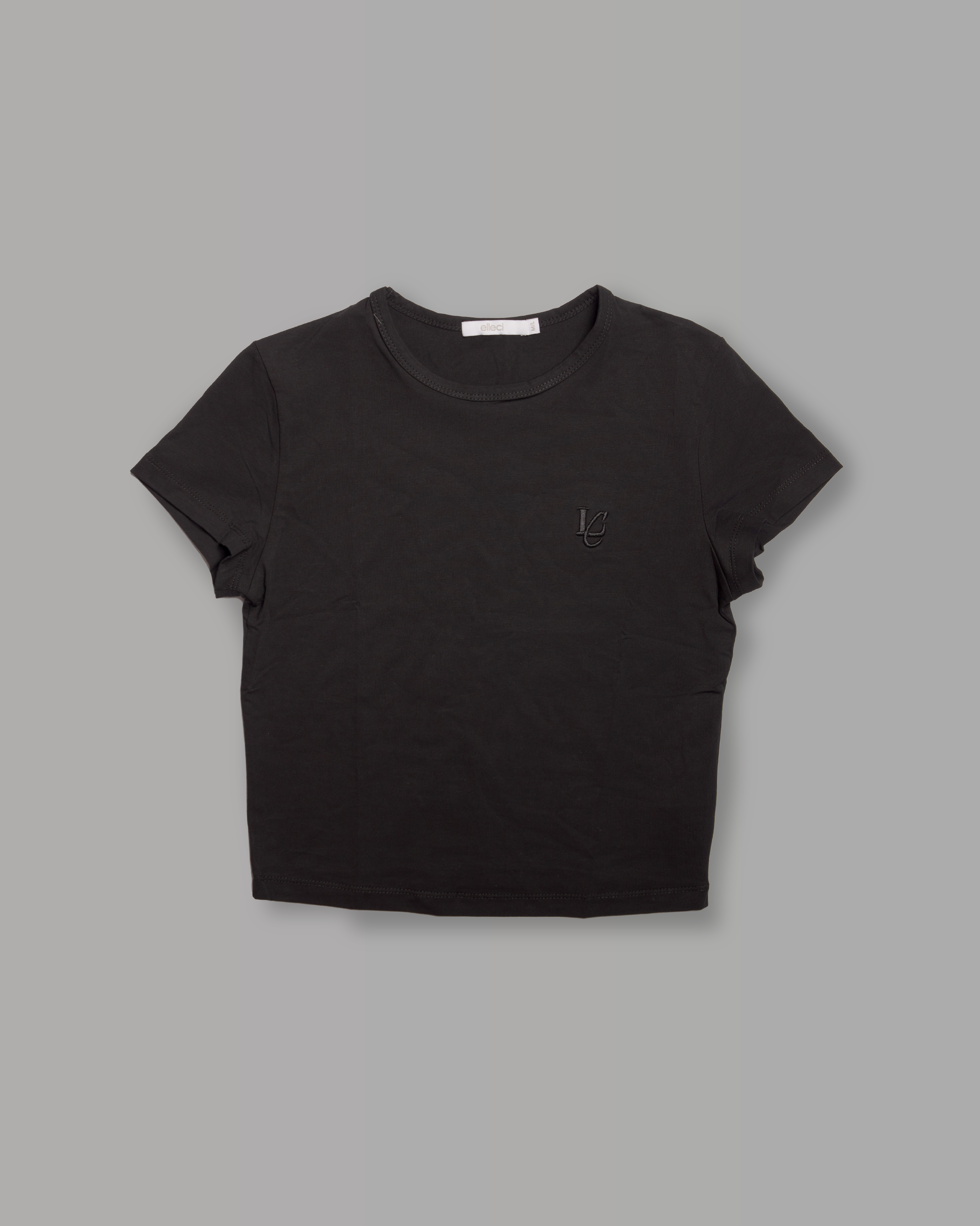 T-Shirt Top Crop - Black